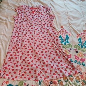 Lindy Bop A-line 40s Raspberry print midi dress UK 24/US 20